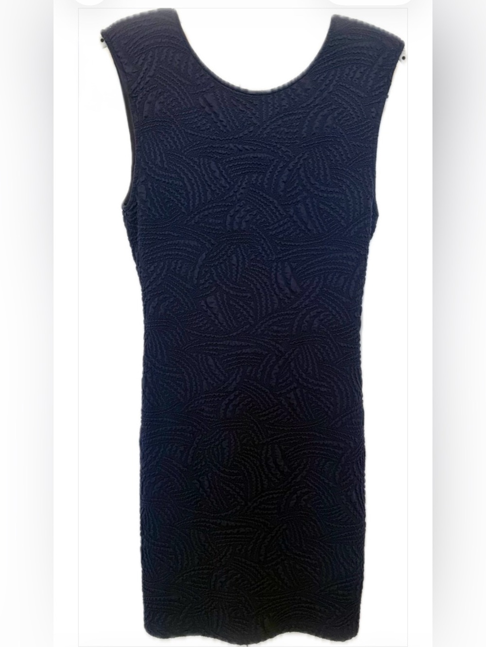 Backstage Australia Navy Textured Mini Dress with Low Scoop Back